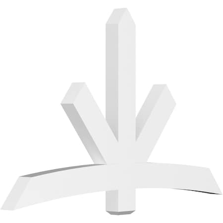 Ekena Millwork Alberta Architectural Grade PVC Gable Bracket, 72"W x 45"H x 4"D x 6"F, 15/12 Pitch GBP072X45X0406ALB00